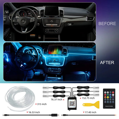 RGB LED Car Interior Ambient Lights Kit