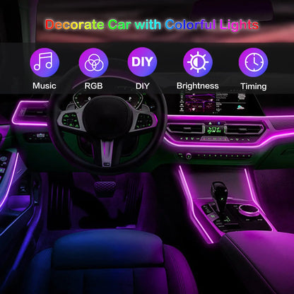 RGB LED Car Interior Ambient Lights Kit