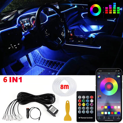 RGB LED Car Interior Ambient Lights Kit