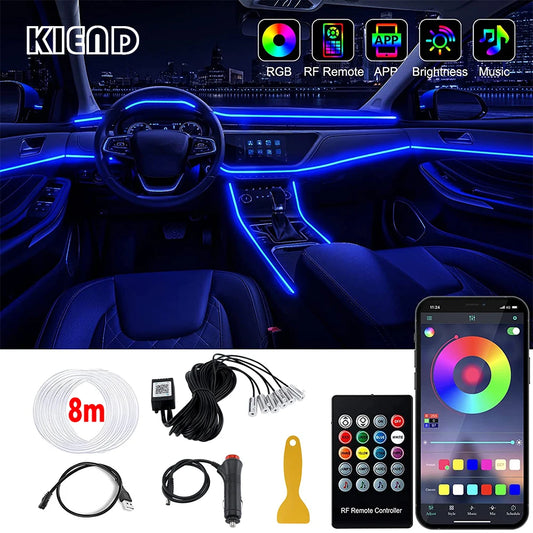 RGB LED Car Interior Ambient Lights Kit