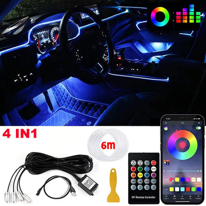 RGB LED Car Interior Ambient Lights Kit